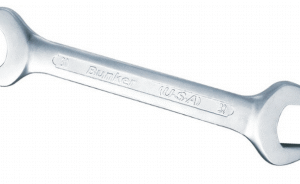 Double  open  end  wrench  with  pearl  nickeled  finished