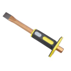 Flat chisel with plastic handle